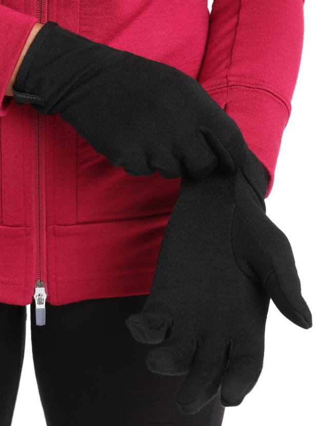 Icebreaker Unisex Merino 260 Tech Glove LinersBlack 80BXXP303 Clothing