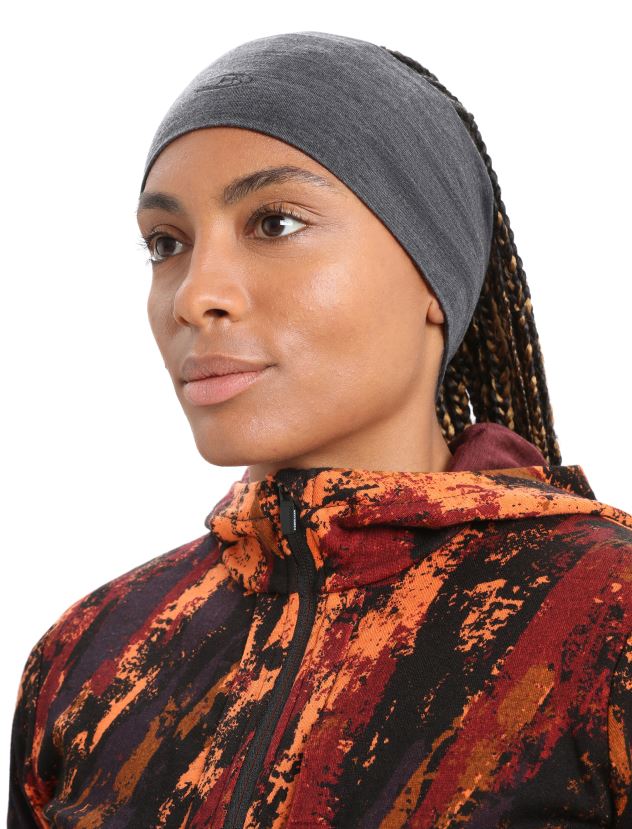 Icebreaker Unisex Merino Chase HeadbandJet Heather 80BXXP454 Accessories