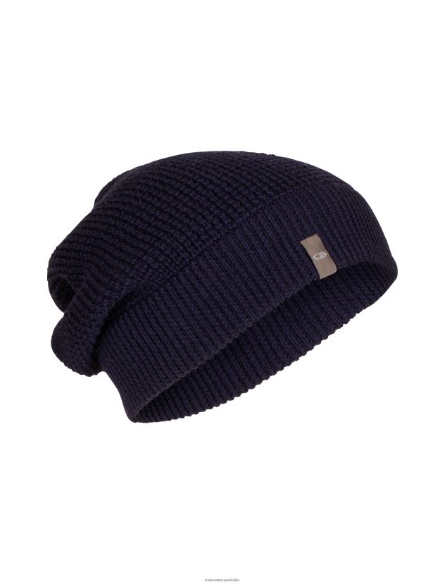 Icebreaker Unisex Merino Feadan Slouch BeanieMidnight Navy 80BXXP333 Accessories