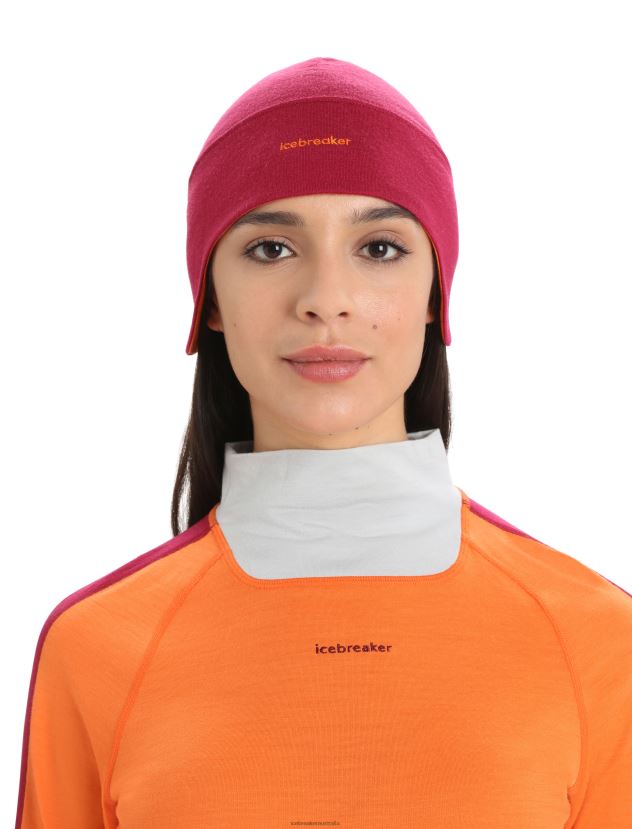 Icebreaker Unisex Merino Quantum BeanieCherry/Flash 80BXXP471 Accessories