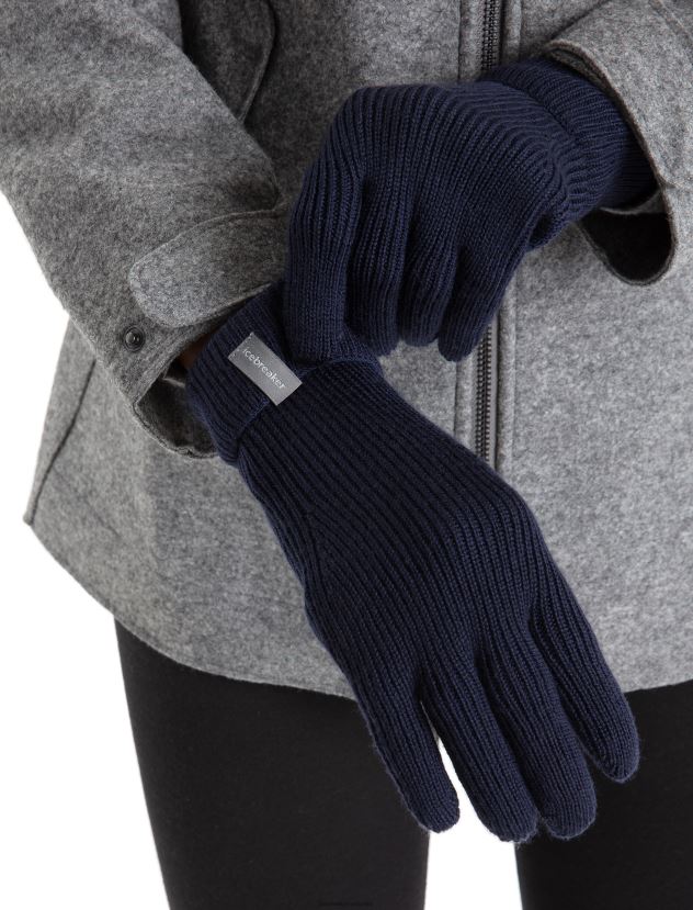 Icebreaker Unisex Merino Rixdorf GlovesMidnight Navy 80BXXP468 Accessories