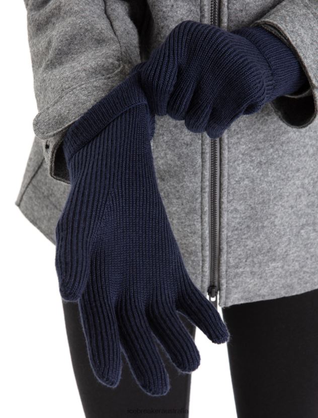 Icebreaker Unisex Merino Rixdorf GlovesMidnight Navy 80BXXP468 Accessories