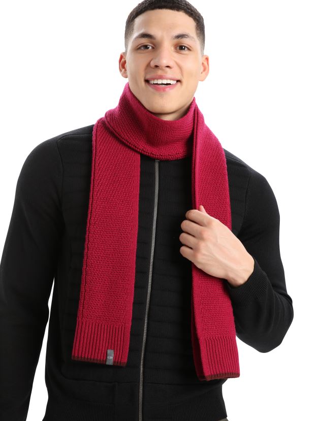 Icebreaker Unisex Merino Waypoint ScarfCherry/Espresso 80BXXP465 Accessories