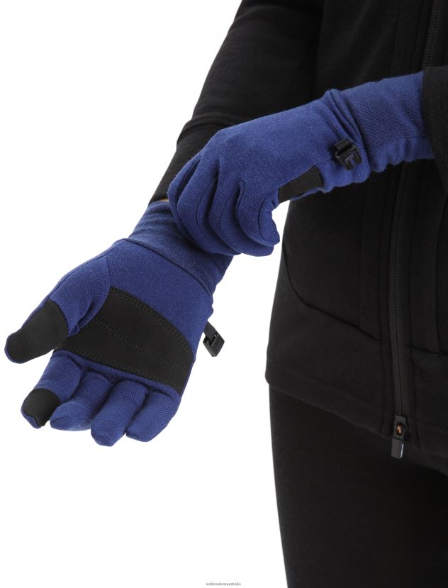 Icebreaker Unisex RealFleece Merino Sierra GlovesRoyal Navy 80BXXP469 Accessories