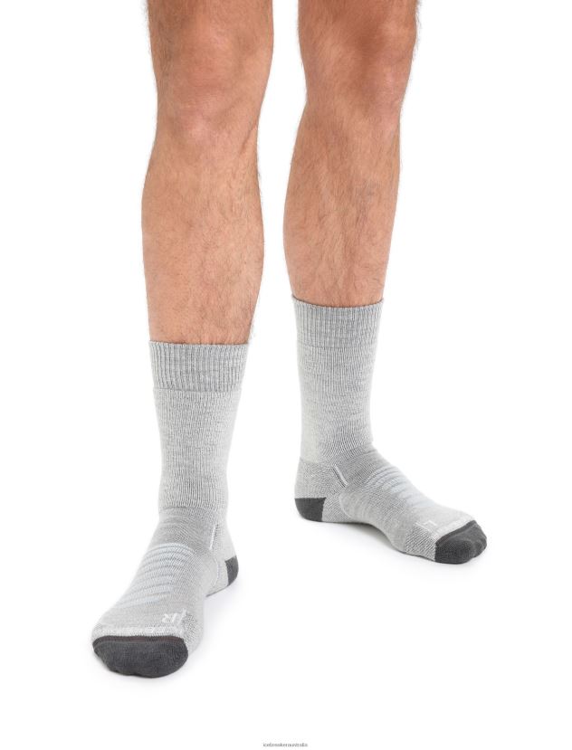 Icebreaker Men Merino Hike+ Heavy Crew SocksBlizzard Heather/Snow 80BXXP268 Accessories