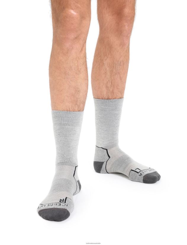 Icebreaker Men Merino Hike+ Medium Crew SocksBlizzard Heather 80BXXP259 Accessories