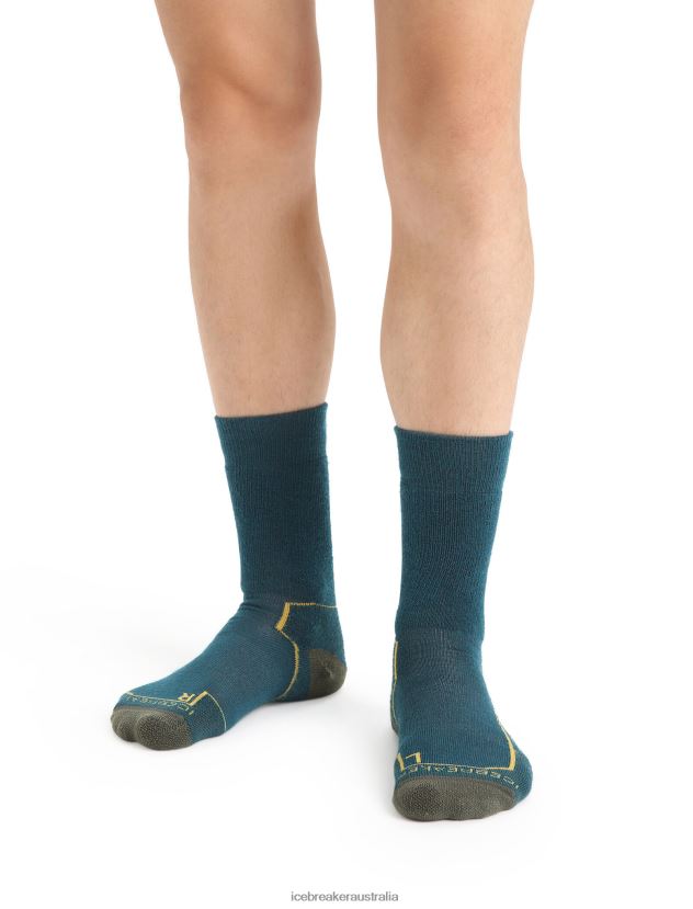 Icebreaker Men Merino Hike+ Medium Crew SocksGreen Glory/Loden 80BXXP261 Accessories