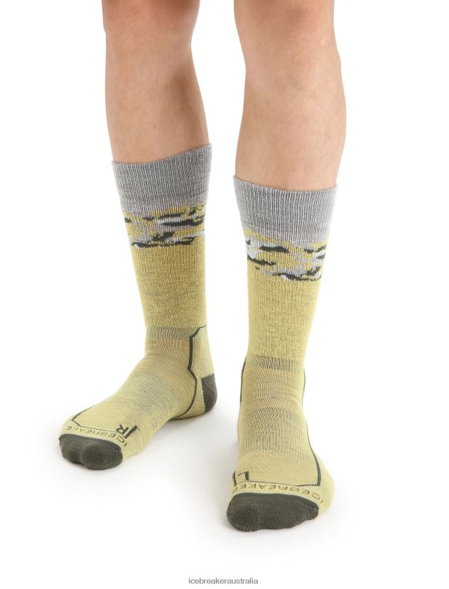 Icebreaker Men Merino Hike+ Medium Crew Socks SedimentarySummer/Loden 80BXXP286 Accessories