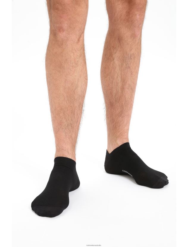 Icebreaker Men Merino Lifestyle Fine Gauge No Show SocksBlack/Snow 80BXXP263 Accessories