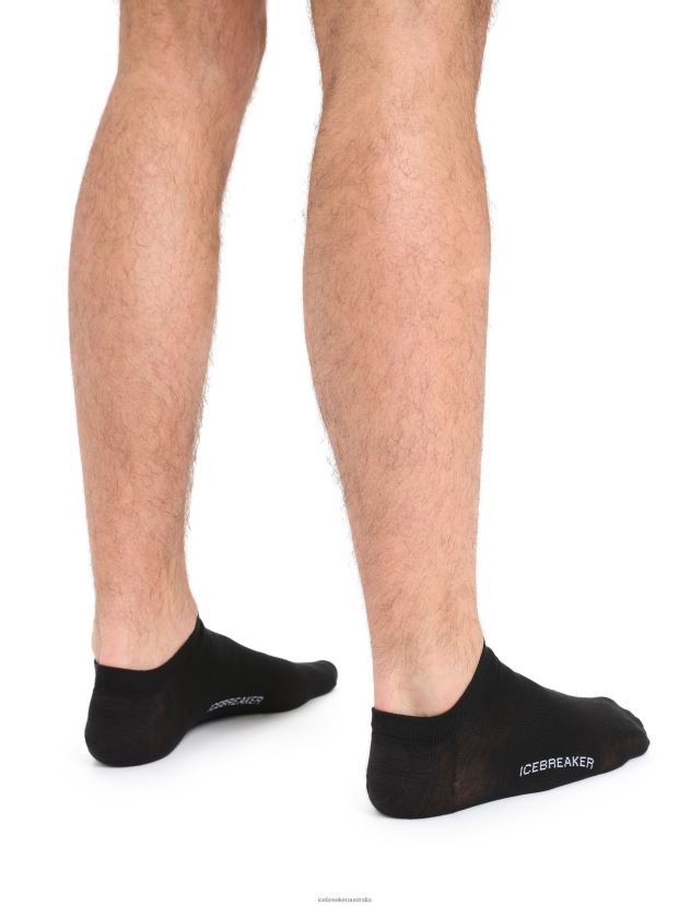 Icebreaker Men Merino Lifestyle Fine Gauge No Show SocksBlack/Snow 80BXXP263 Accessories