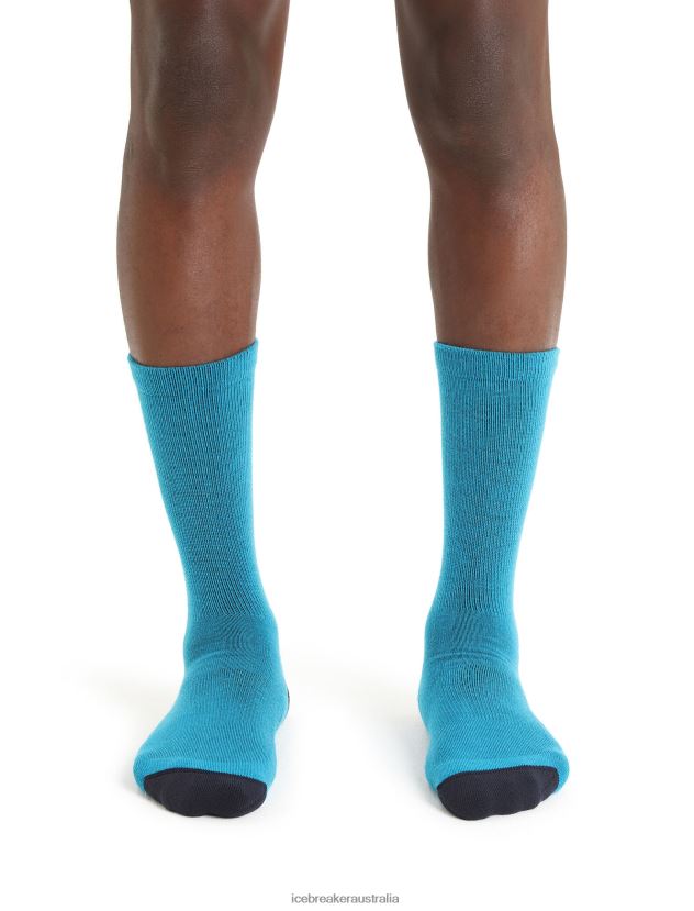 Icebreaker Men Merino Lifestyle Light Crew SocksGeo Blue/Midnight Navy 80BXXP294 Accessories