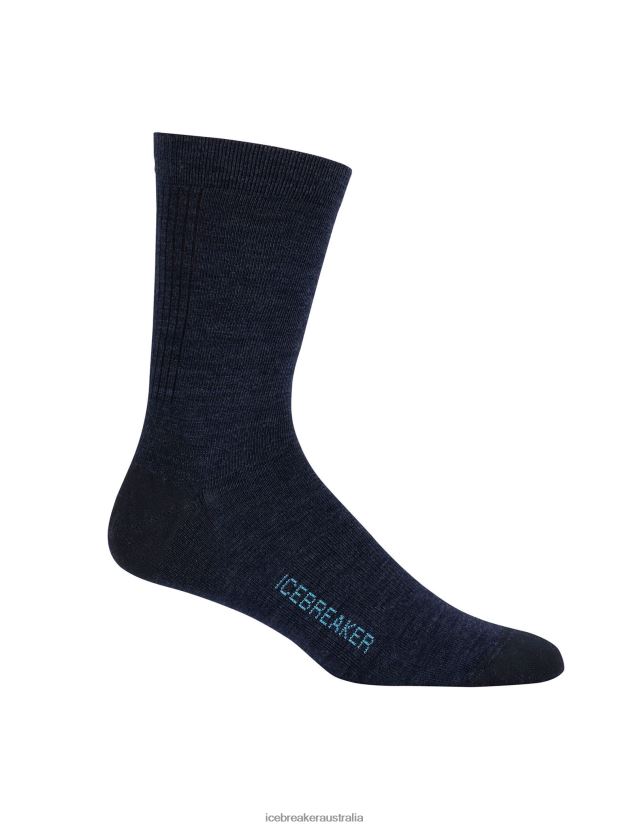 Icebreaker Men Merino Lifestyle Ultralight Crew SocksFathom Heather 80BXXP462 Accessories