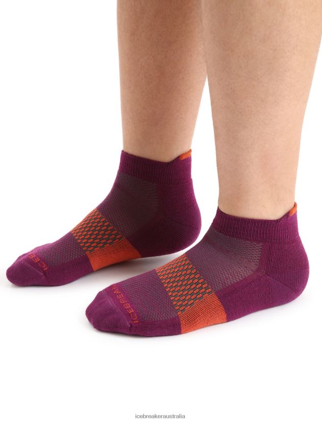 Icebreaker Men Merino Multisport Light Micro SocksGo Berry/Vibrant Earth 80BXXP281 Accessories