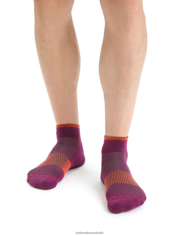 Icebreaker Men Merino Multisport Light Mini SocksGo Berry/Vibrant Earth 80BXXP292 Accessories