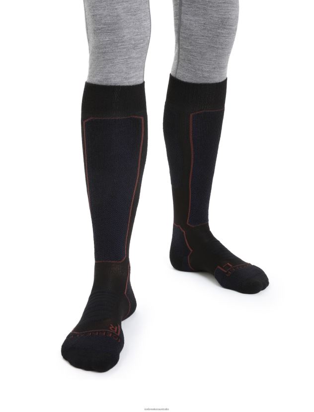 Icebreaker Men Merino Ski+ Medium Over the Calf SocksBlack/Royal Navy 80BXXP282 Accessories