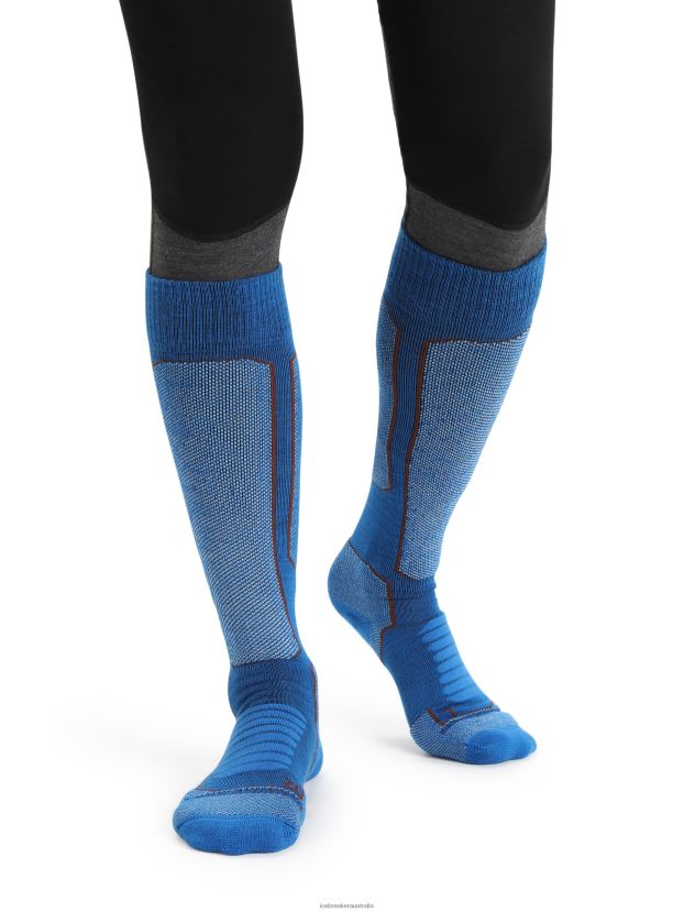 Icebreaker Men Merino Ski+ Medium Over the Calf SocksLazurite/Espresso 80BXXP459 Accessories