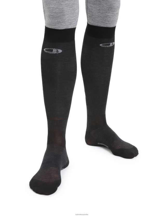 Icebreaker Men Merino Snow Liner Over the Calf SocksBlack 80BXXP299 Accessories