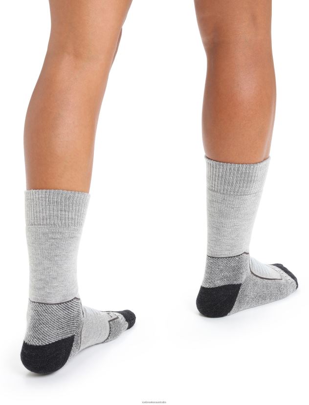 Icebreaker Women Merino Hike+ Heavy Crew SocksBlizzard Heather 80BXXP790 Accessories