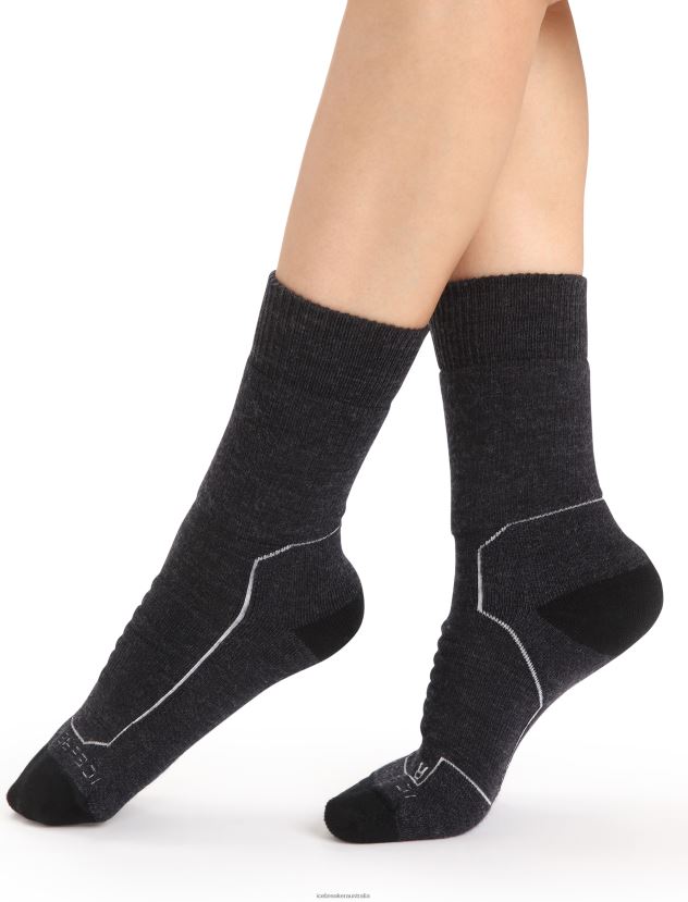 Icebreaker Women Merino Hike+ Heavy Crew SocksJet Heather 80BXXP789 Accessories