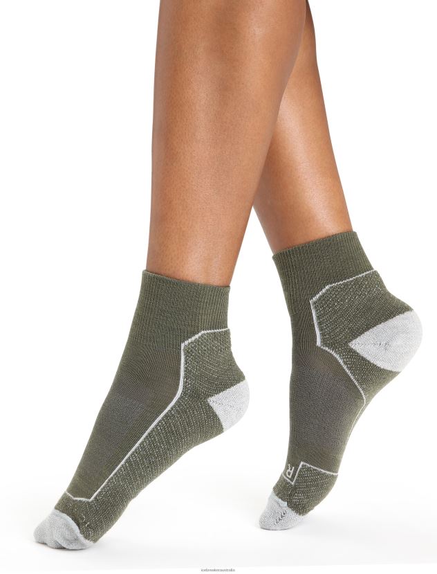 Icebreaker Women Merino Hike+ Light Mini SocksLoden/Blizzard Heather 80BXXP755 Accessories