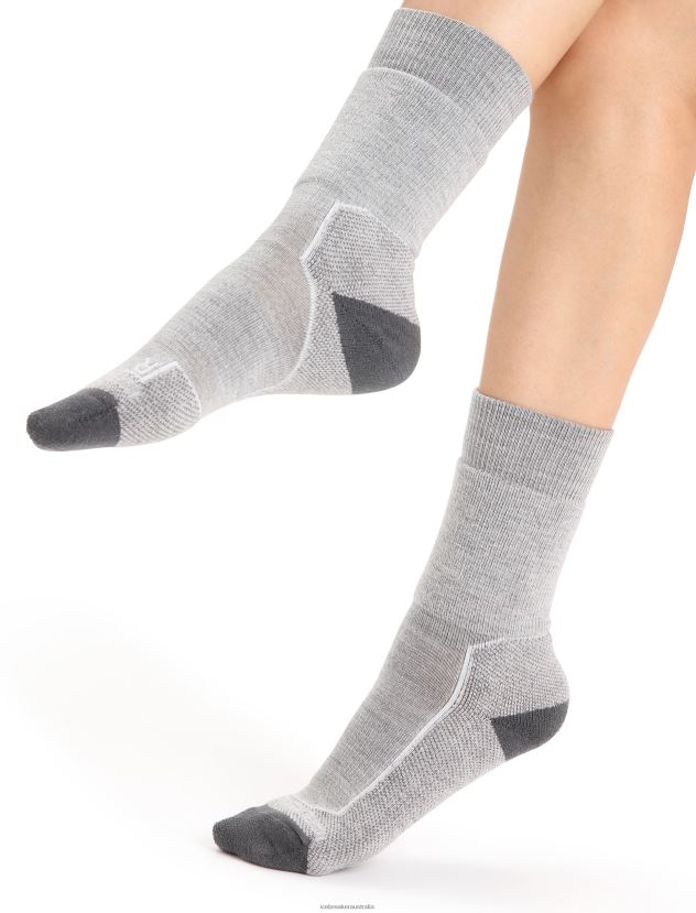 Icebreaker Women Merino Hike+ Medium Crew SocksBlizzard Heather 80BXXP762 Accessories