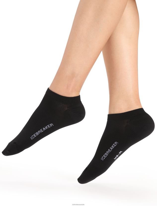 Icebreaker Women Merino Lifestyle Fine Gauge No Show SocksBlack/Snow 80BXXP776 Accessories