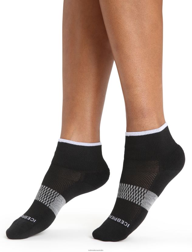 Icebreaker Women Merino Multisport Light Mini SocksBlack/Snow 80BXXP751 Accessories
