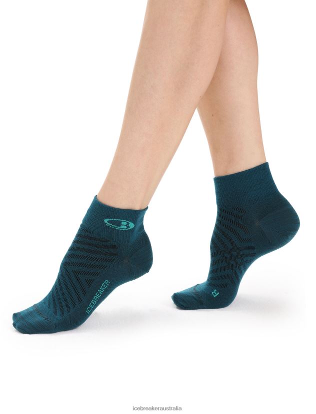 Icebreaker Women Merino Run+ Ultralight Mini SocksGreen Glory/Fresh 80BXXP769 Accessories