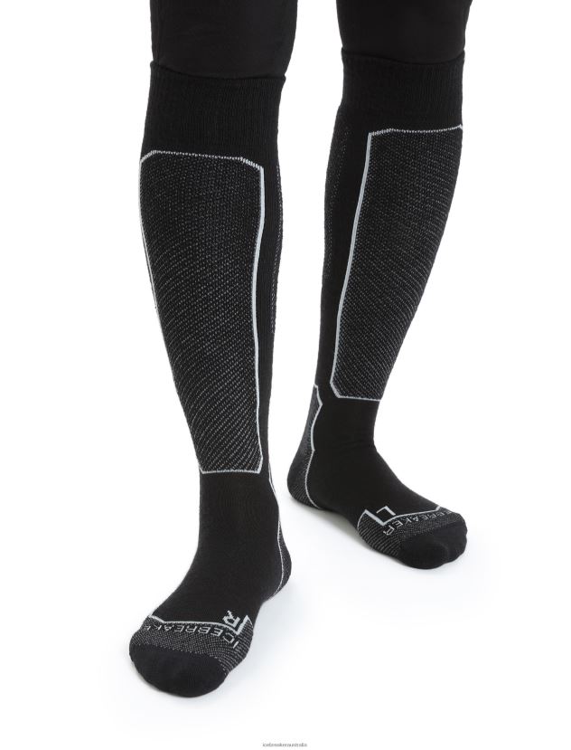 Icebreaker Women Merino Ski+ Light Over the Calf SocksBlack 80BXXP785 Accessories