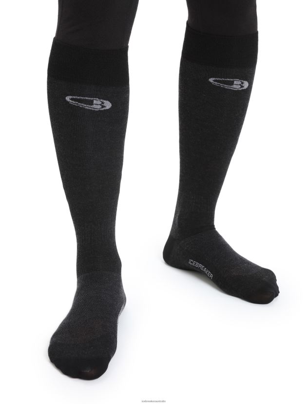 Icebreaker Women Merino Snow Liner Over the Calf SocksBlack 80BXXP767 Accessories
