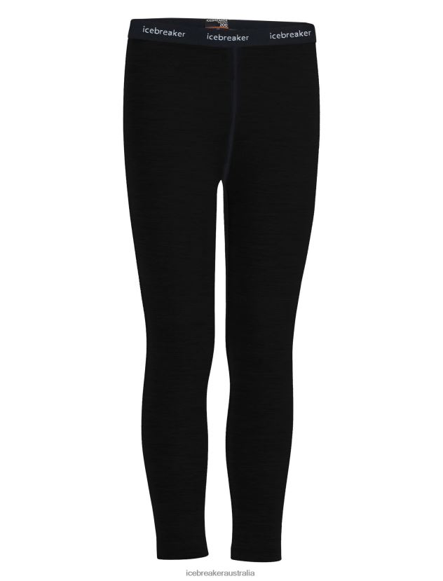Icebreaker Kids Merino 200 Oasis Thermal LeggingsBlack 80BXXP931 Clothing