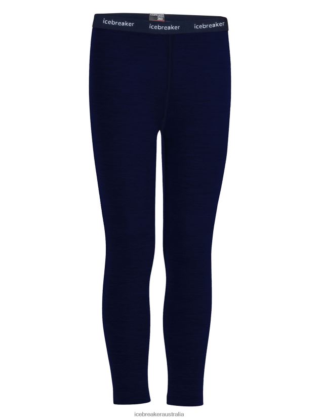 Icebreaker Kids Merino 260 Tech Thermal LeggingsMidnight Navy 80BXXP940 Clothing
