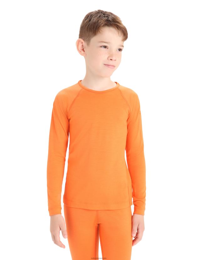 Icebreaker Kids Merino 200 Oasis Long Sleeve Crewe Thermal TopFlash 80BXXP942 Clothing
