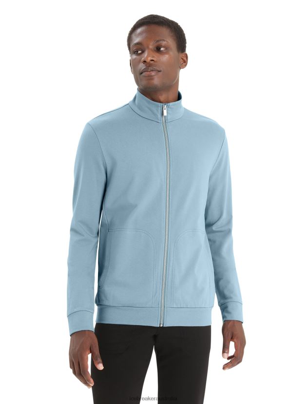 Icebreaker Men Merino Central Classic Long Sleeve ZipAstral Blue 80BXXP210 Clothing
