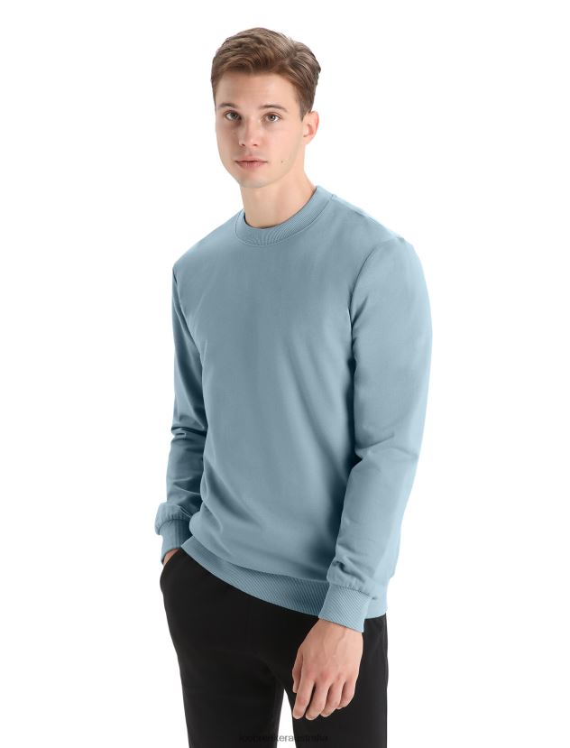 Icebreaker Men Merino Central II Long Sleeve SweatshirtAstral Blue 80BXXP223 Clothing