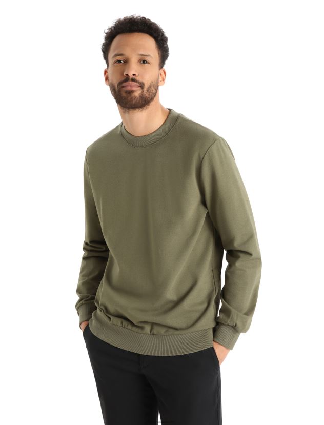 Icebreaker Men Merino Central II Long Sleeve SweatshirtLoden 80BXXP221 Clothing