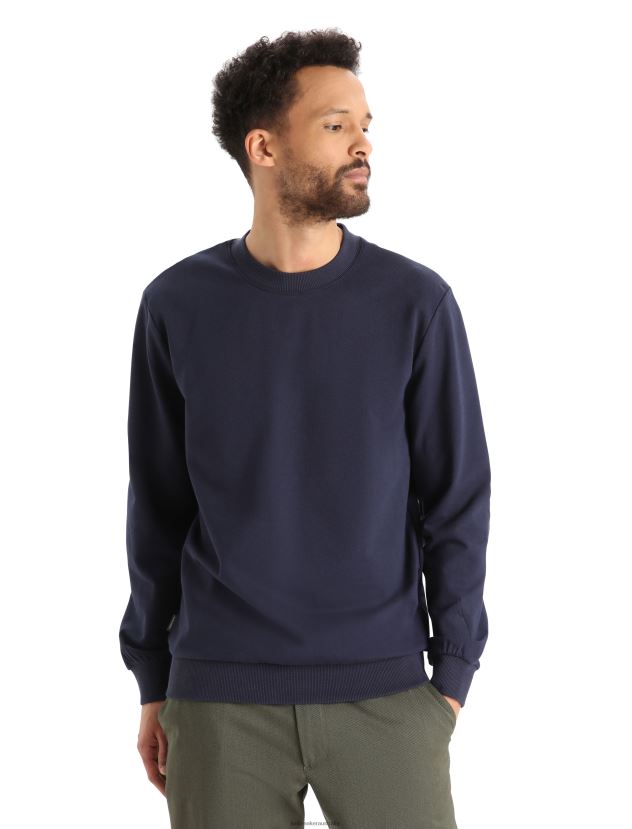 Icebreaker Men Merino Central II Long Sleeve SweatshirtMidnight Navy 80BXXP222 Clothing