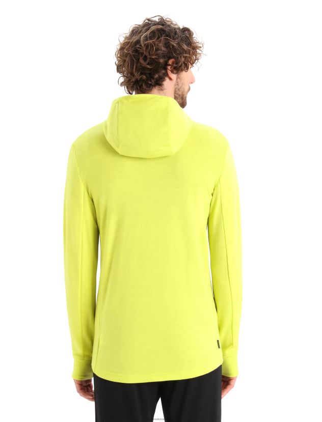 Icebreaker Men Merino Quantum III Long Sleeve Zip HoodieShine/Clove 80BXXP409 Clothing