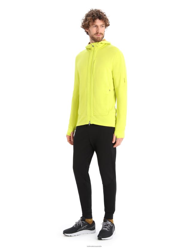 Icebreaker Men Merino Quantum III Long Sleeve Zip HoodieShine/Clove 80BXXP409 Clothing