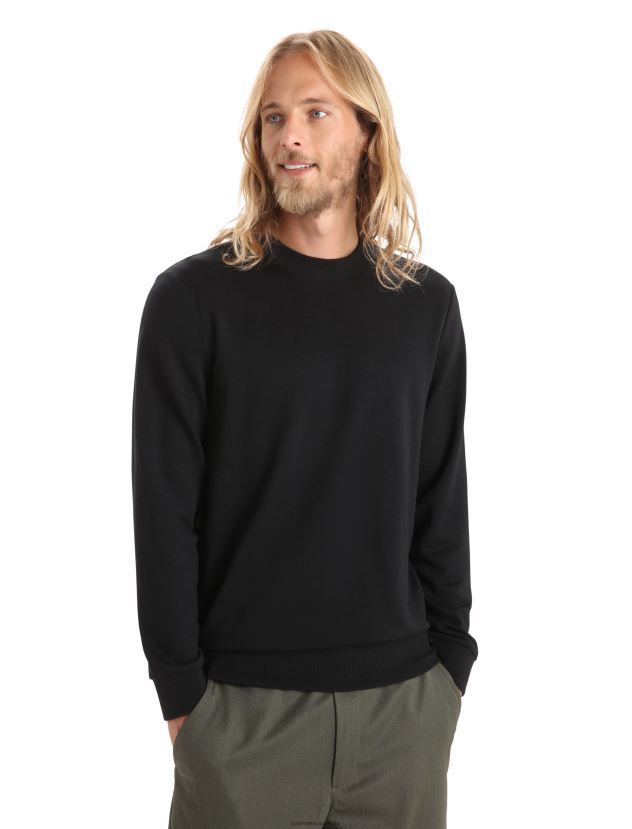 Icebreaker Men Merino Shifter Long Sleeve SweatshirtBlack 80BXXP216 Clothing