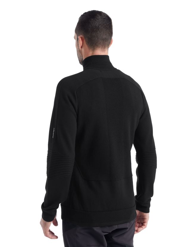 Icebreaker Men ZoneKnit Merino Long Sleeve Half ZipBlack 80BXXP231 Clothing