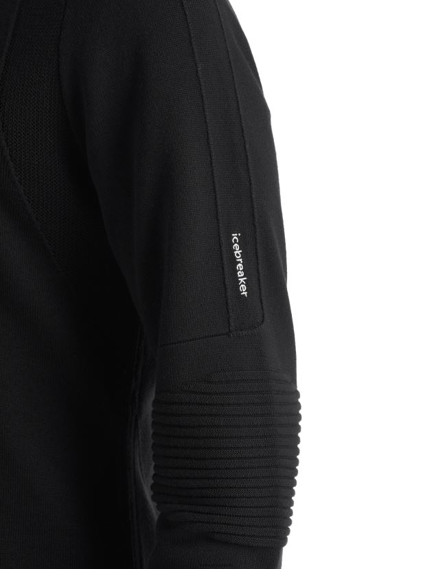 Icebreaker Men ZoneKnit Merino Long Sleeve Half ZipBlack 80BXXP231 Clothing