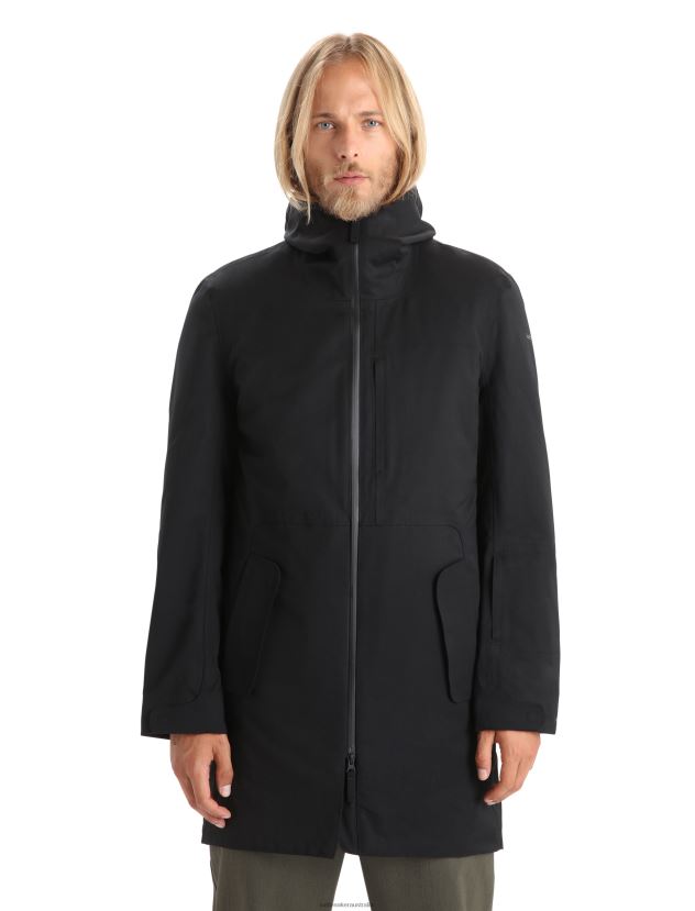 Icebreaker Men City Label Shell+ Merino 4-in-1 ParkaBlack 80BXXP241 Clothing