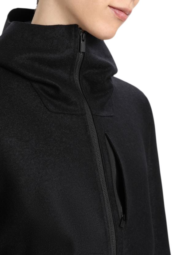 Icebreaker Men Felted Merino Hooded JacketBlack 80BXXP369 Clothing