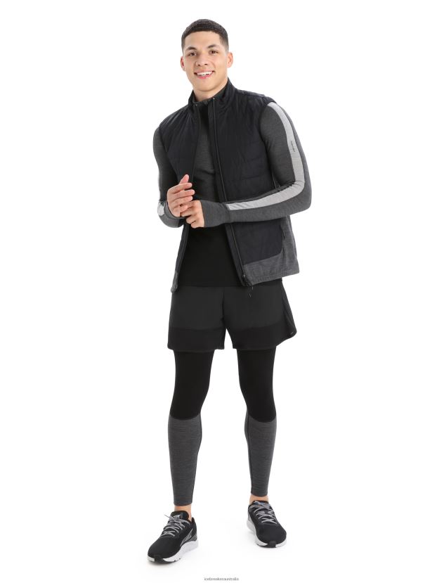 Icebreaker Men MerinoLoft VestBlack/Jet Heather 80BXXP239 Clothing