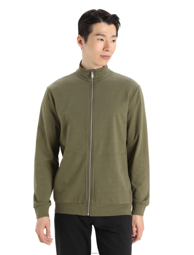 Icebreaker Men Merino Central II Long Sleeve ZipLoden 80BXXP359 Clothing