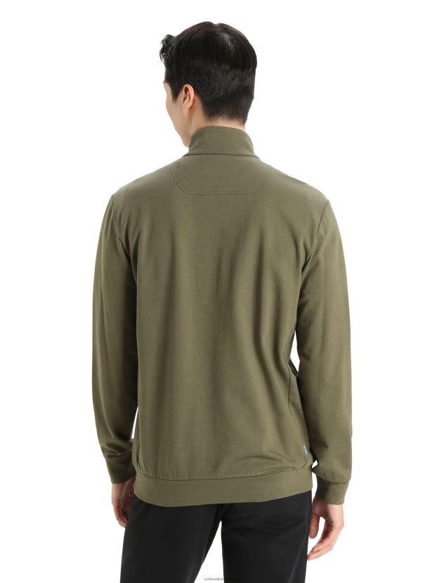 Icebreaker Men Merino Central II Long Sleeve ZipLoden 80BXXP359 Clothing