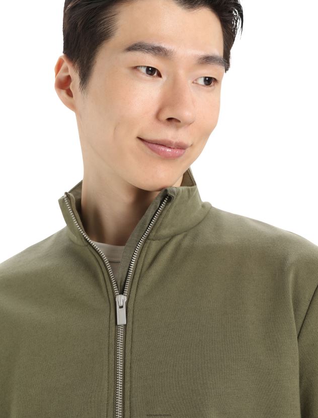 Icebreaker Men Merino Central II Long Sleeve ZipLoden 80BXXP359 Clothing