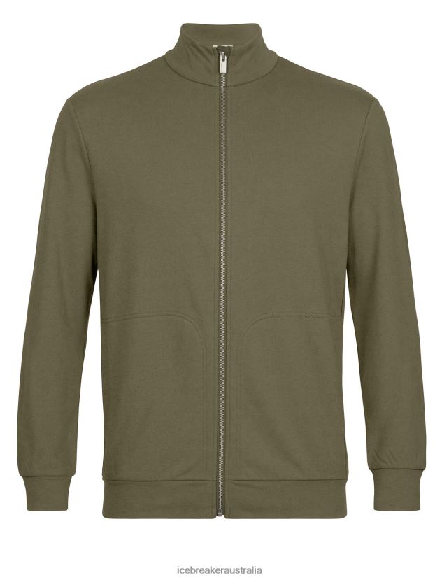 Icebreaker Men Merino Central II Long Sleeve ZipLoden 80BXXP359 Clothing