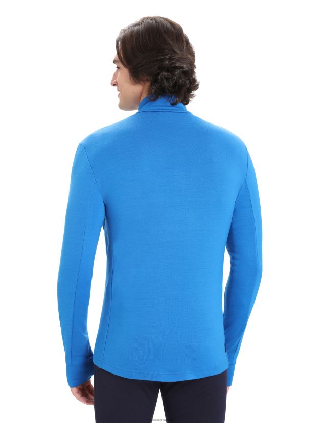 Icebreaker Men Merino Quantum III Long Sleeve ZipLazurite 80BXXP428 Clothing